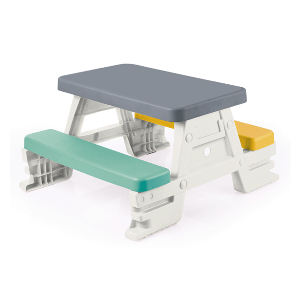 Mesa Picnic Dolu Cinza c/ Bancos p/ 4 Pessoas Autobrinca Online