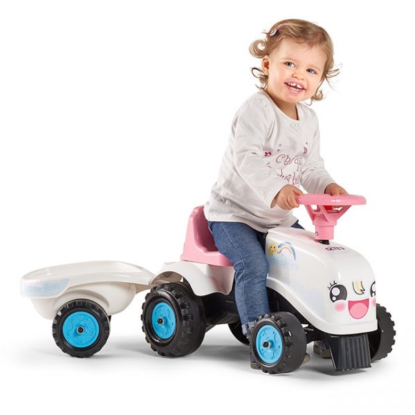 Trator Baby Rainbow Farm + Reboque Autobrinca Online