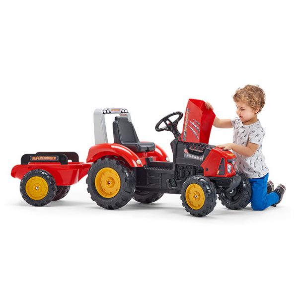 Trator Super Charger Big Red + Reboque Autobrinca Online