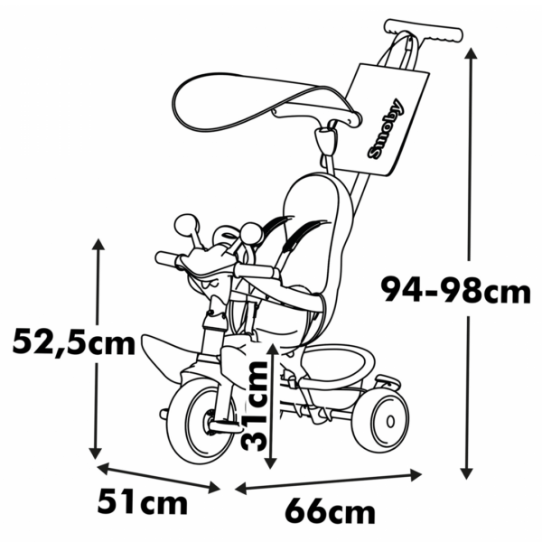 Triciclo Smoby Baby Driver Grey Autobrinca Online