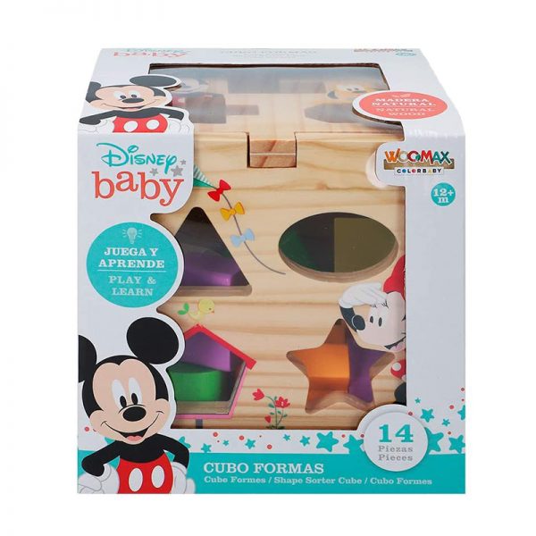 Cubo Mickey c/ Formas de Madeira 15cm Autobrinca Online