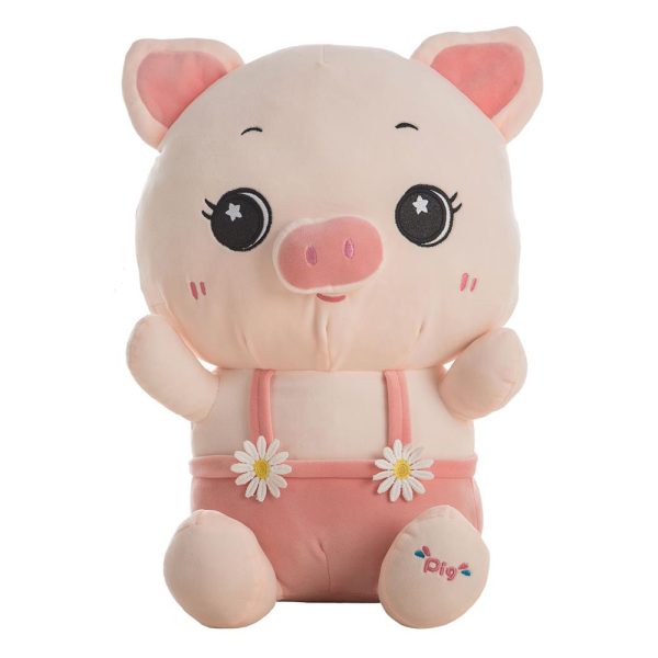 Porquinha c/ Roupa Rosa Peluche 50cm Autobrinca Online