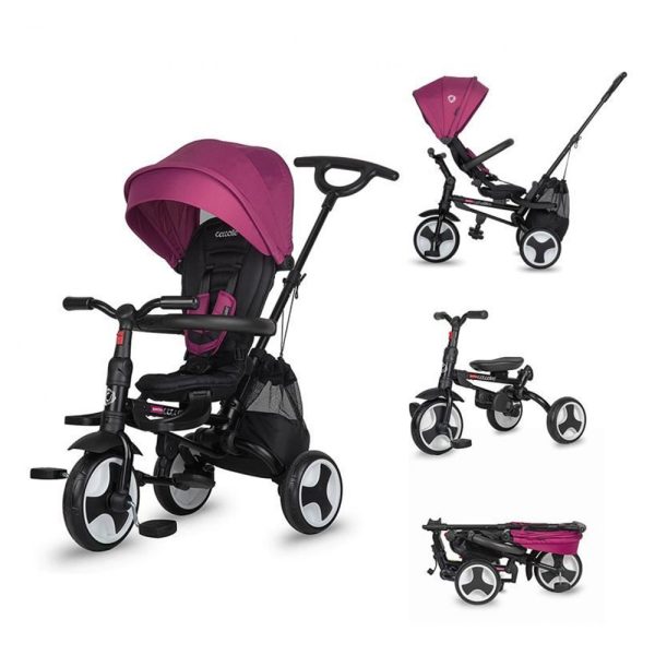 Triciclo Coccolle Dobrável Spectra Plus Magenta Autobrinca Online
