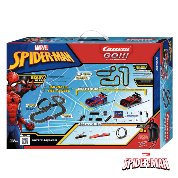 Pista Carrera GO!!! Spider-Man Racing 4,9m Autobrinca Online