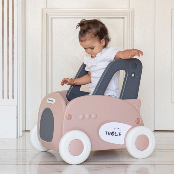 Andador Kikkaboo Trolie 4 em 1 Rosa Autobrinca Online