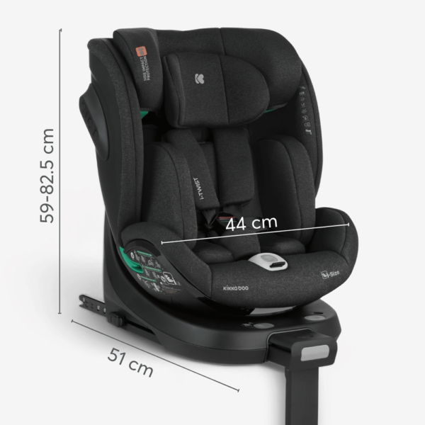 Cadeira Auto Kikkaboo i-Twist Black Autobrinca Online