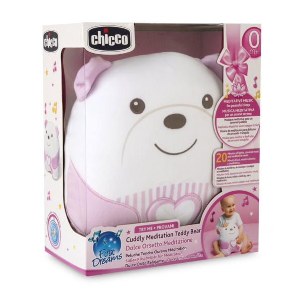Peluche Chicco Ursinho Meditação Rosa Autobrinca Online