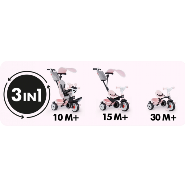 Triciclo Smoby Baby Driver Rosa Autobrinca Online